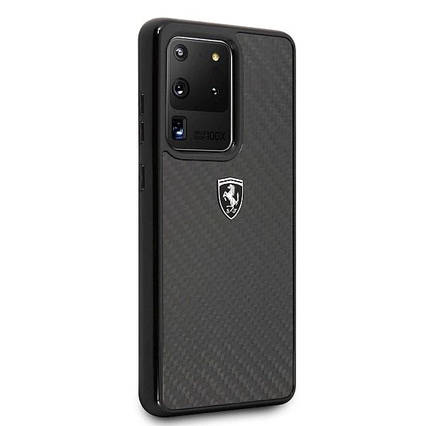 Etui Ferrari Carbon Heritage na Samsung Galaxy S20 Ultra - czarne