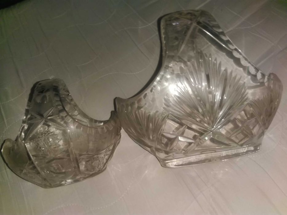 Koszyk Koszyczek Huta Szkła "Julia" w Piechowicach PRL Mały i duży.