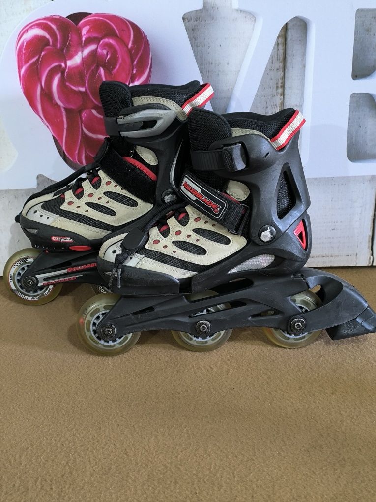 Patins em linha ajustáveis Rollerblade Microblade.
