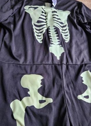 Костюм на Хеллоуин, Новый Год, карнавал Скелет. 116-122, 4 - 5 - 6 - 7