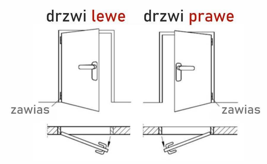 Drzwi PORTA z ościeżnicą regulowaną 120-140mm - prawe 80