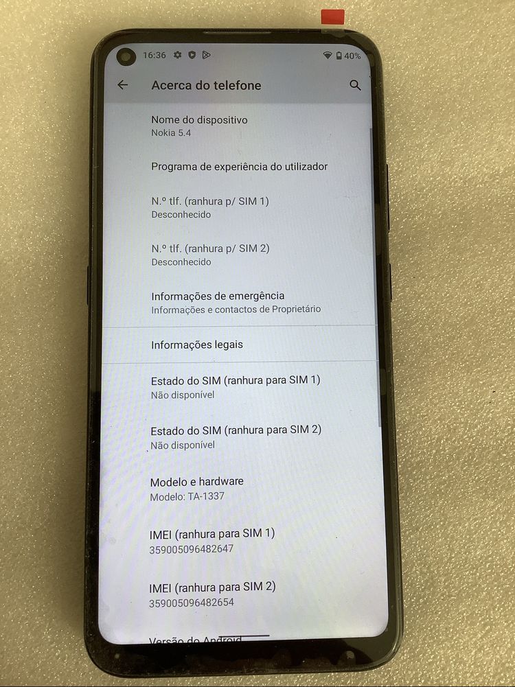 Telemovel Nokia 5.4