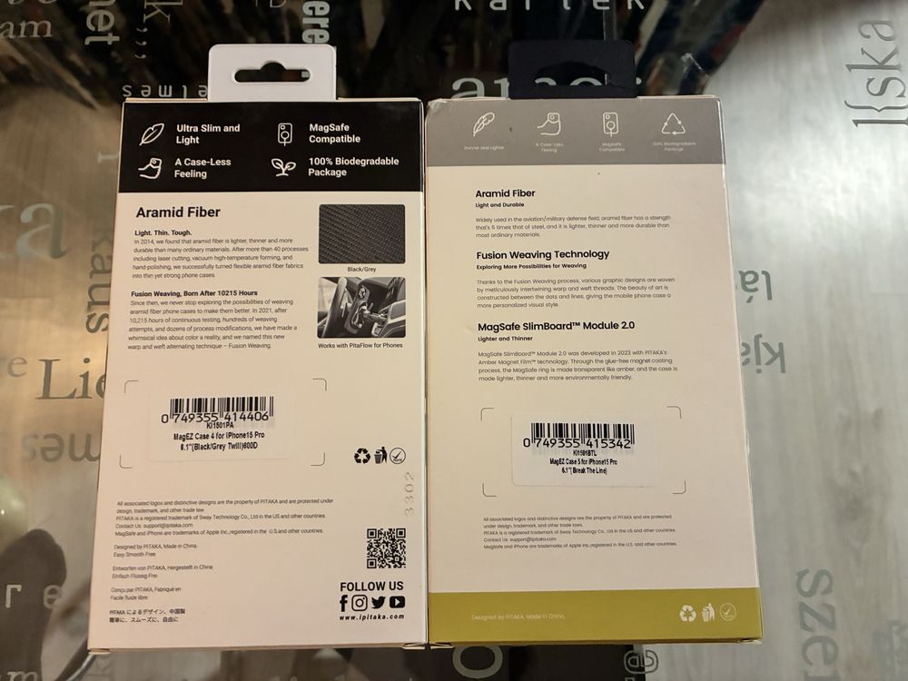 Capas PITAKA Novas para iPhone 15 Pro
