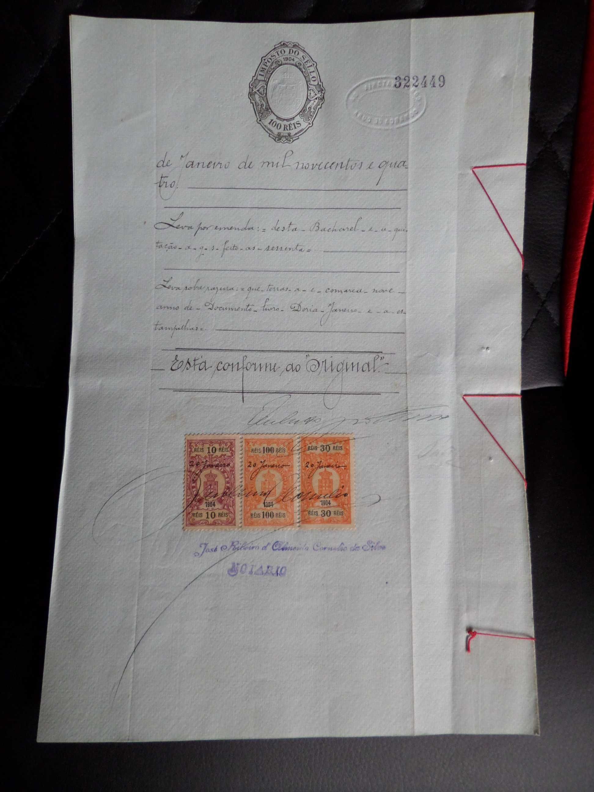 Documento / Manuscrito Selado    'Escritura' , ano  1904