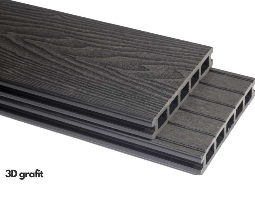deska tarasowa kompozytowa PACO 3D brąz szary grafit antracyt 5,8m mb