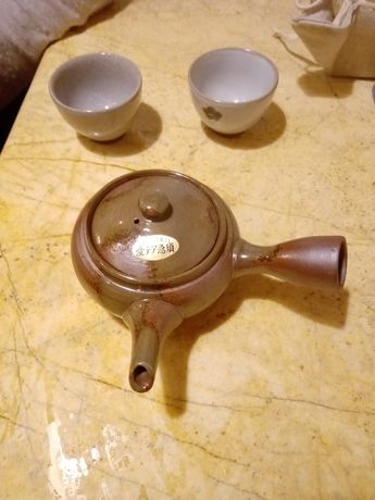 Japoński  gliniany zestaw do parzenia herbaty