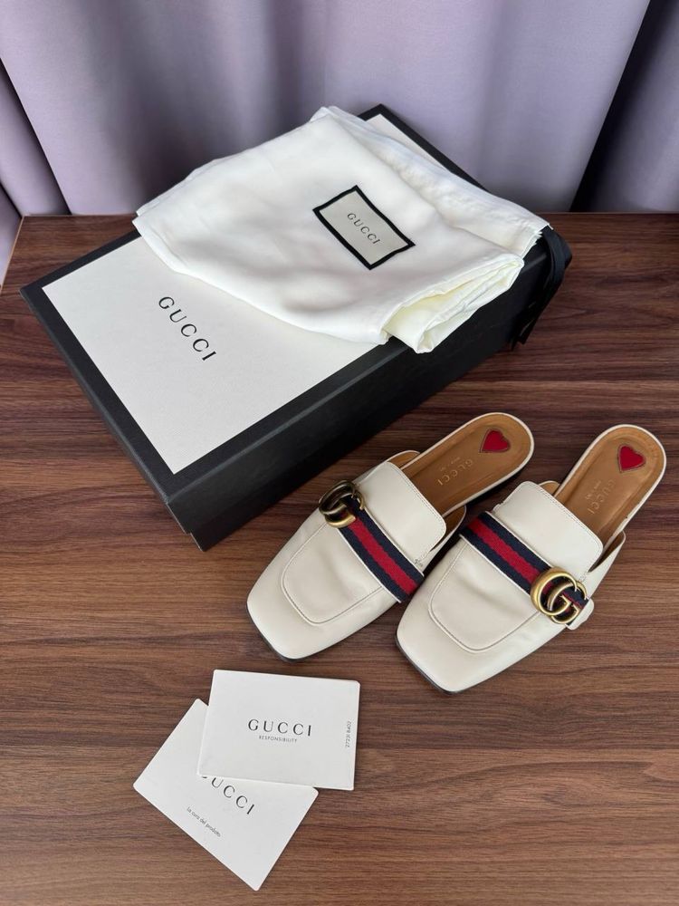 Мюлі Gucci білі оригінал 37 р