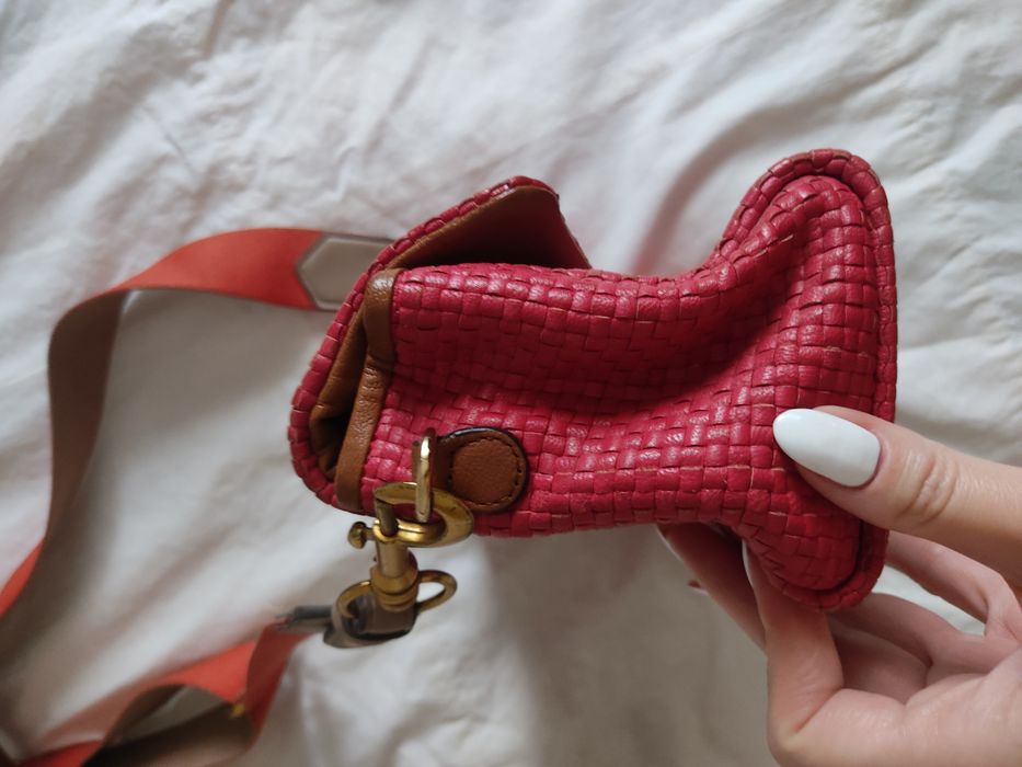 Сумка Massimo Dutti плетенная, кожа