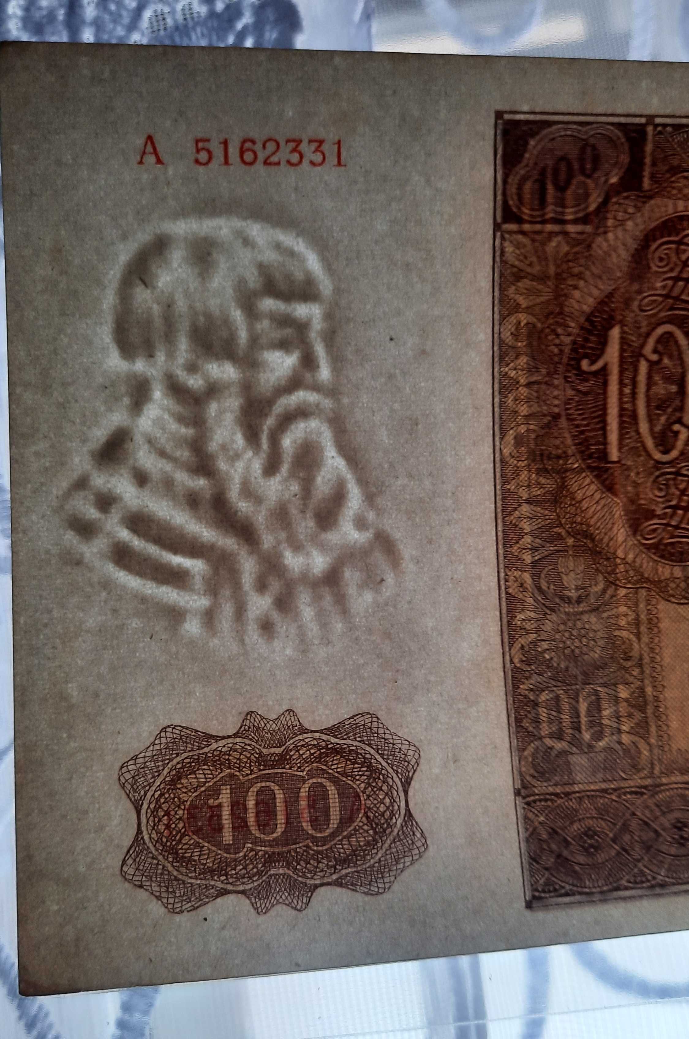 Banknot 100 złotych 1941r. Ser. A