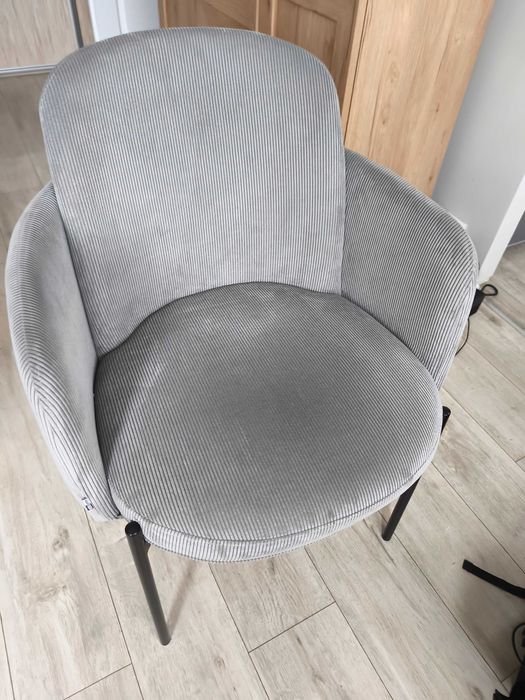 Krzesło szare sztruks