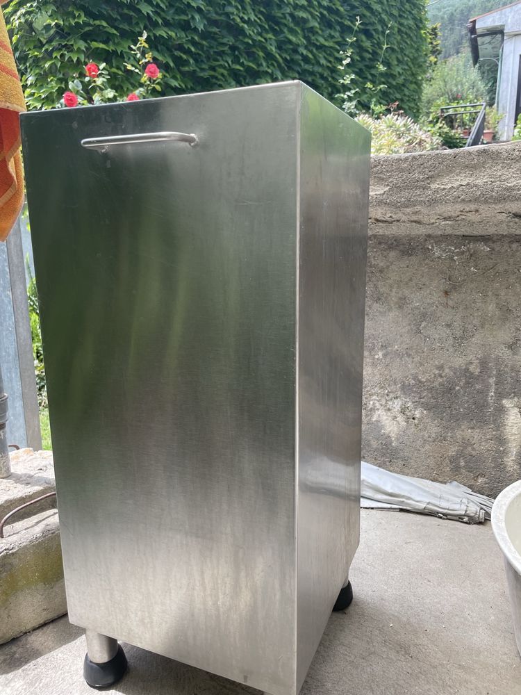 Caixa de  inox para borras de cafe , Grande capacidade.