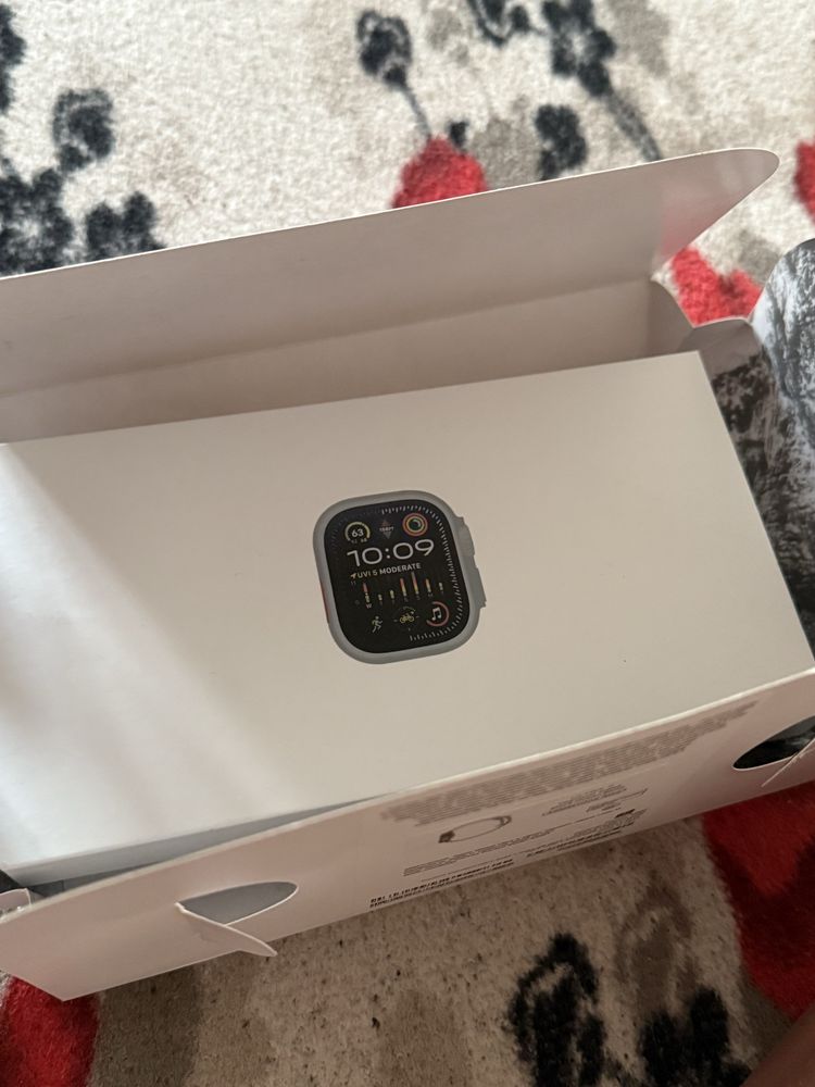apple watch ultra 2 49mm titanium case black ocean band