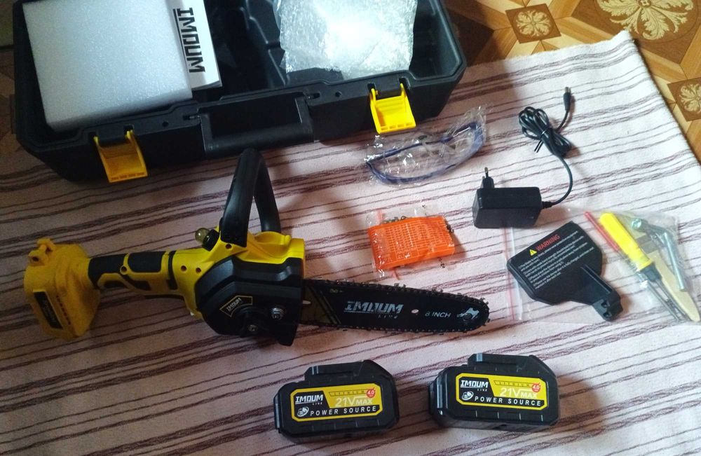 Mini Piła Akumulatorowa Imoum 2x Aku Mocna Lekka Mała Zestaw Używana !