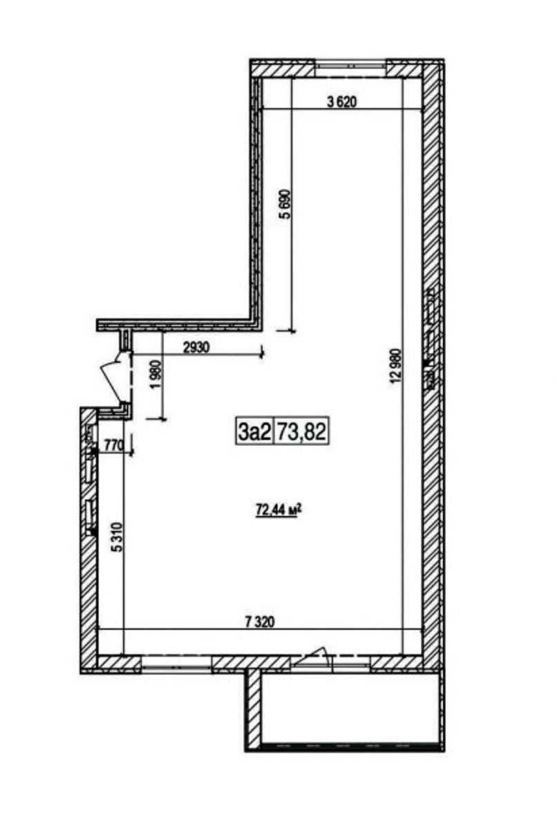 Продаж 2-кімнатної квартири, Майкопська 1а