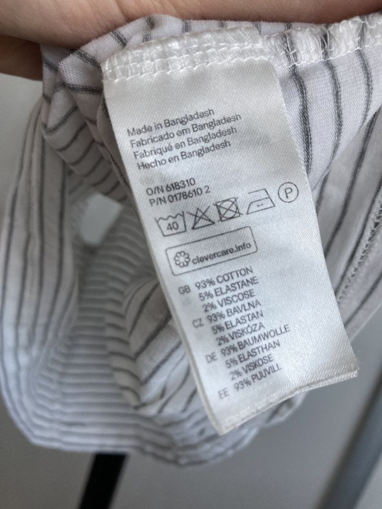 Biały top w paski z H&M Divided