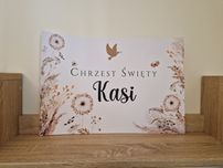 Plakat A3 Chrzest Święty Kasi boho