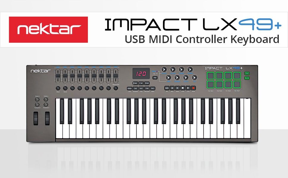 Teclado Nektar Impact LX49+ - Controlador MIDI USB