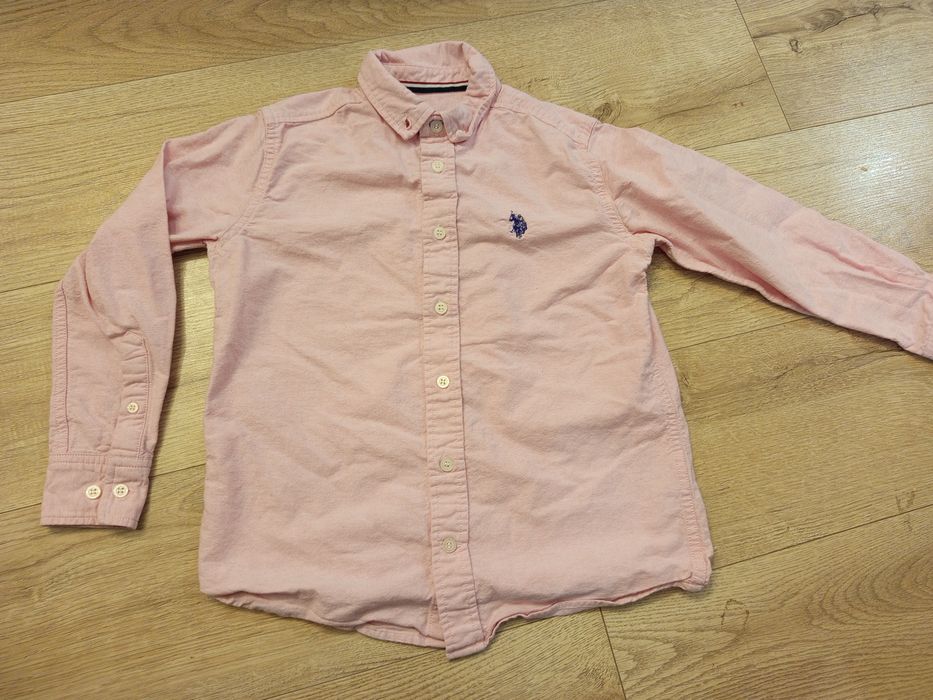 Różowa koszula polo a.s. 100 procent bawełna  8 10 lat 128  134 140