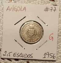 Angola - moeda de 2,5 escudos de 1956