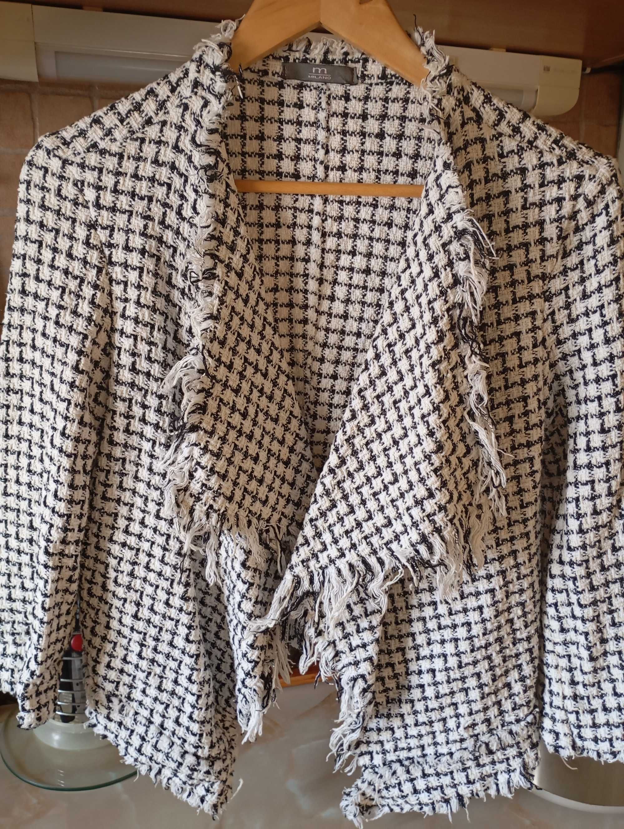 Твидовый Chanel Шанель пиджак жакет Италия размер S M oversize