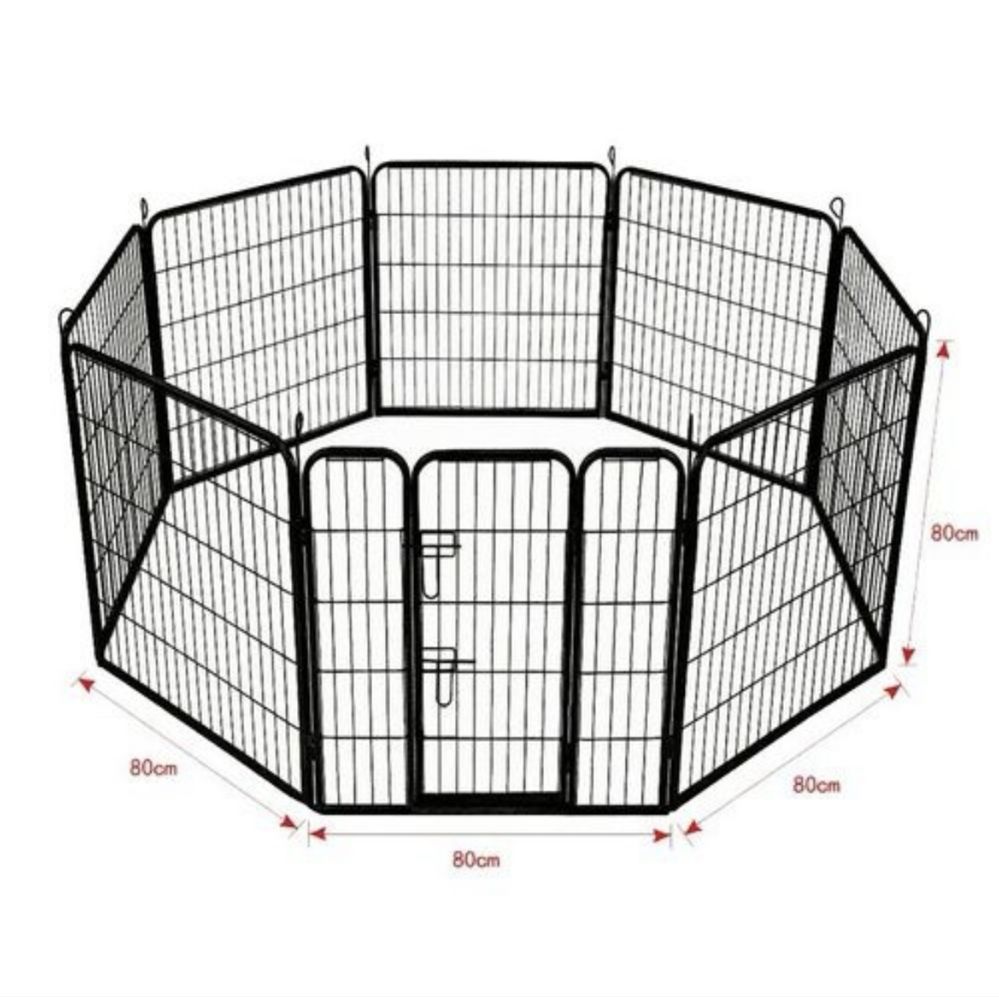 Kojec klatka dla psow 80 x 80 cm 8 paneli kennel