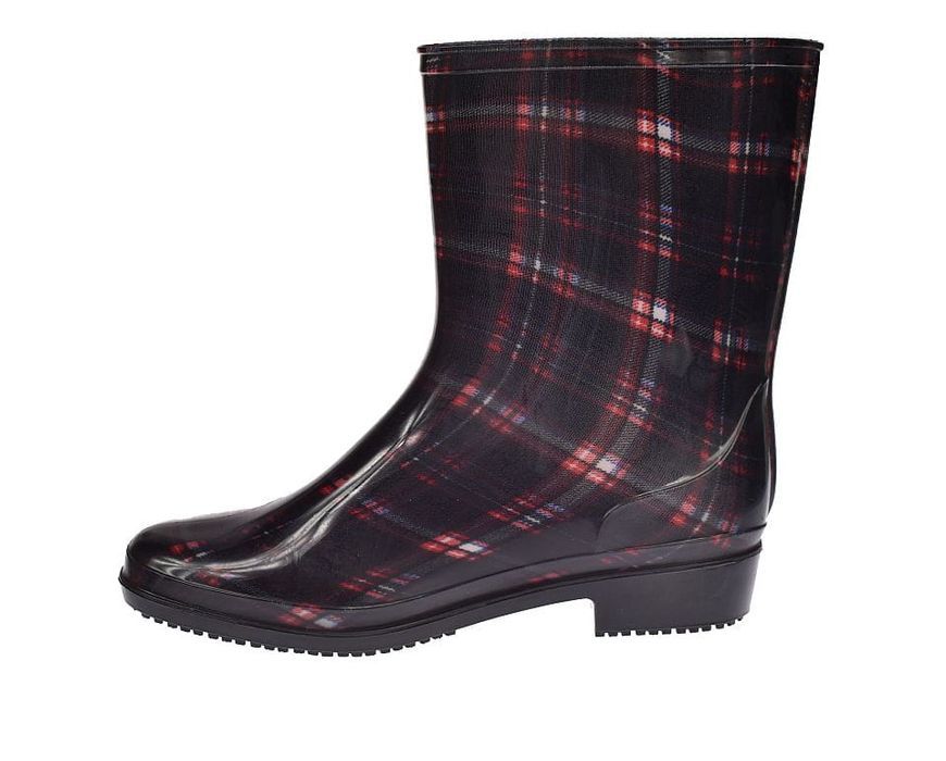 Kalosze damskie gumowce krata gumiaki ANX-01 BK-RD rozm. 37