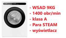 NOWA Pralka Para STEAM 9KG 1400obr Amica WAC914ALiSO gwar 2 lata