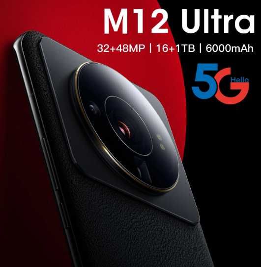 Smartfon  M12 Ultra,nowosc 2023 6.8 cal 16gb + 1TB