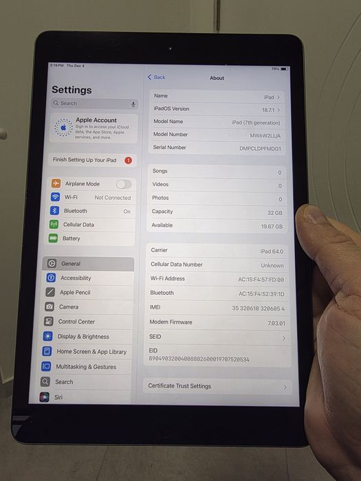 iPad 7 покоління. 32GB. LTE. Сімкарта. Без обмежень. Гарантія