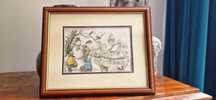 Obraz wycinanka Anton Pieck prezent dla dzieci bałwan dekor tanio