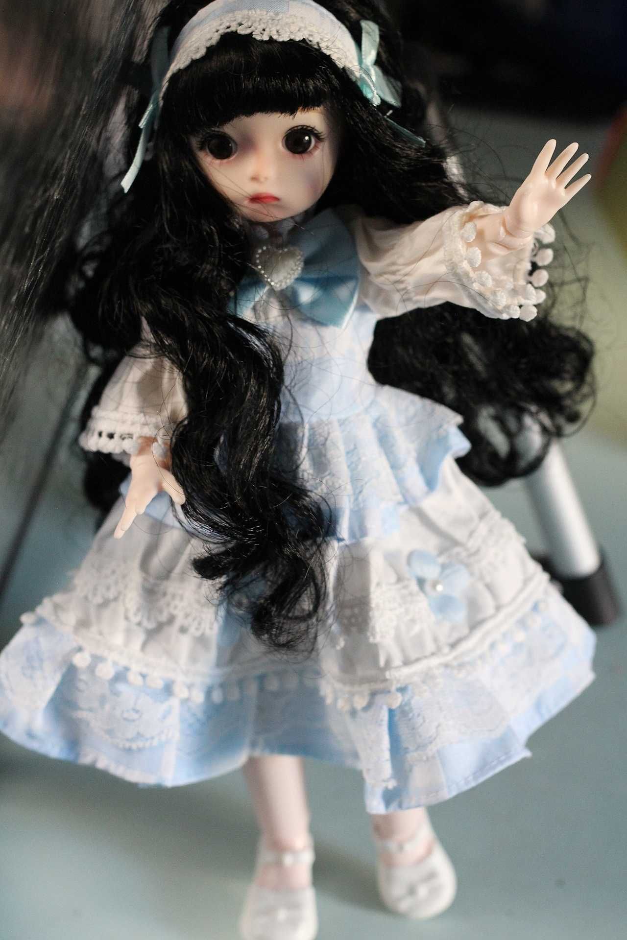 Дивовижна красива лялька з сукнею лоліта з одягом шарнірна