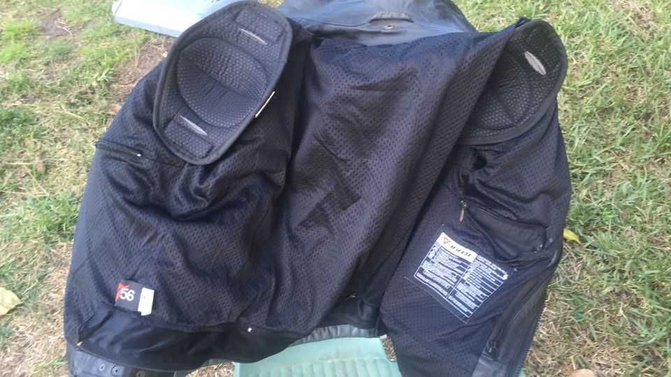 casaco de mota em pele Dainese