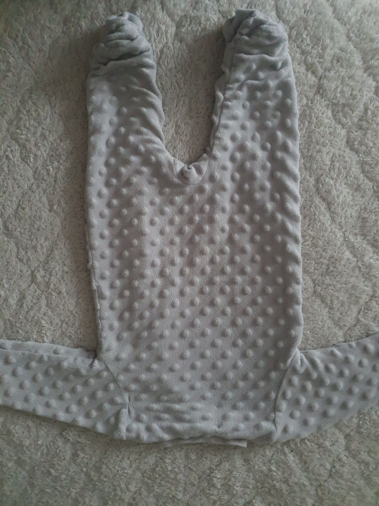 Ciepły pajacyk niemowlęcy minky dla chłopca 68 cm
