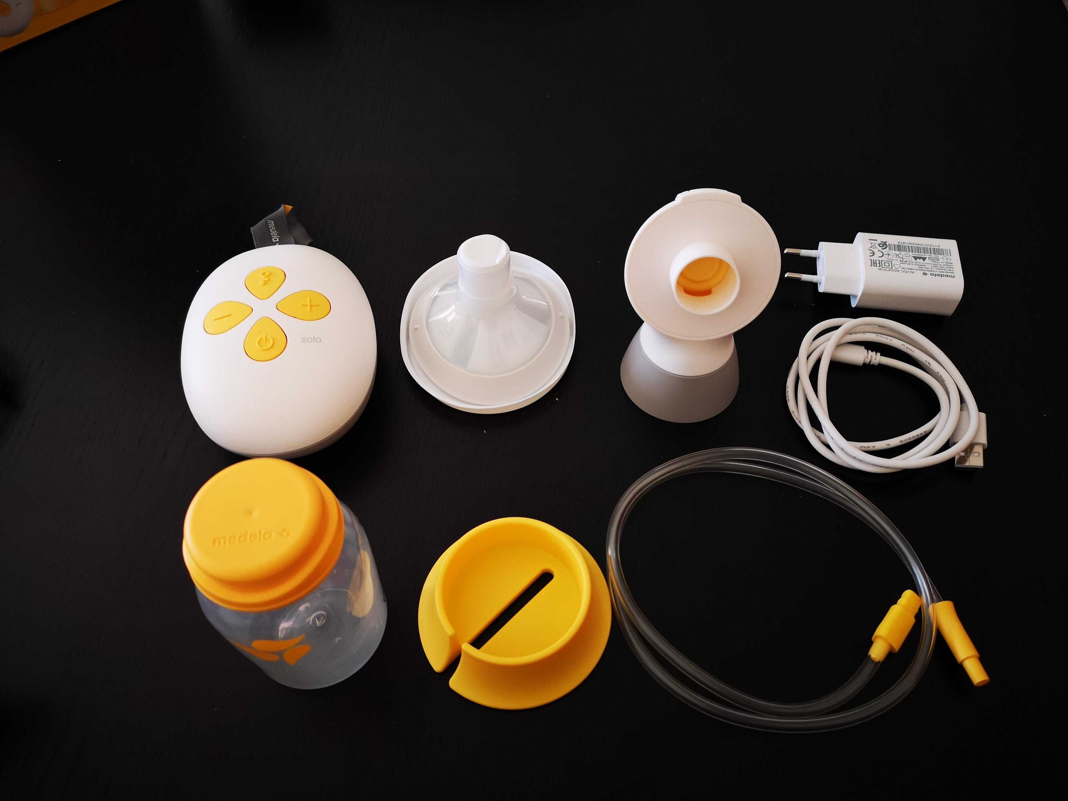 Medela Solo Extractor de Leite Elétrico Simples e acessórios