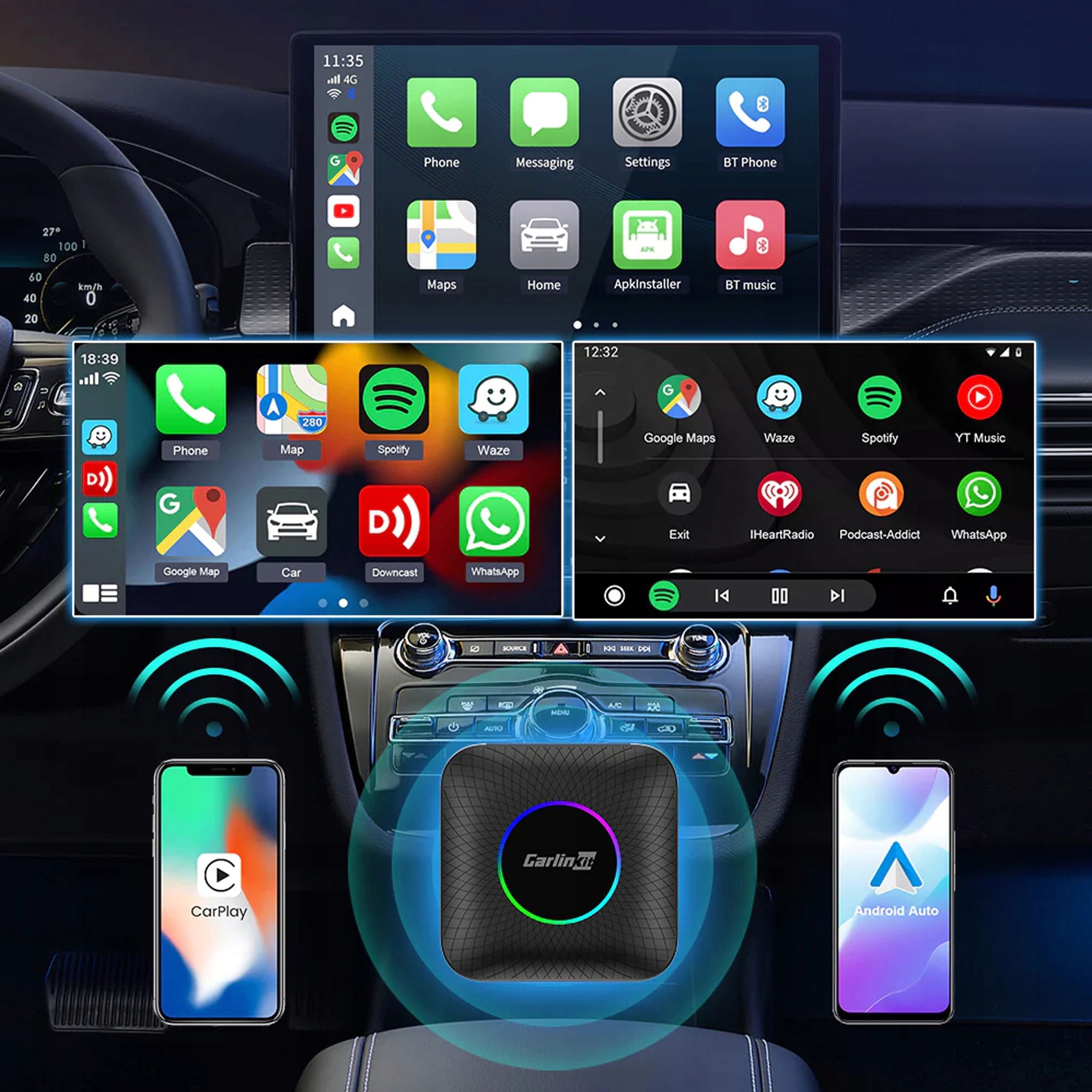 Приставка в авто Carlinkit TBox Ambient просмотр YouTube через CarPlay