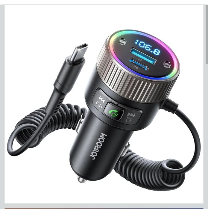 JOYROOM 2024 Najnowszy nadajnik Bluetooth 5.4 do samochodu 60 W