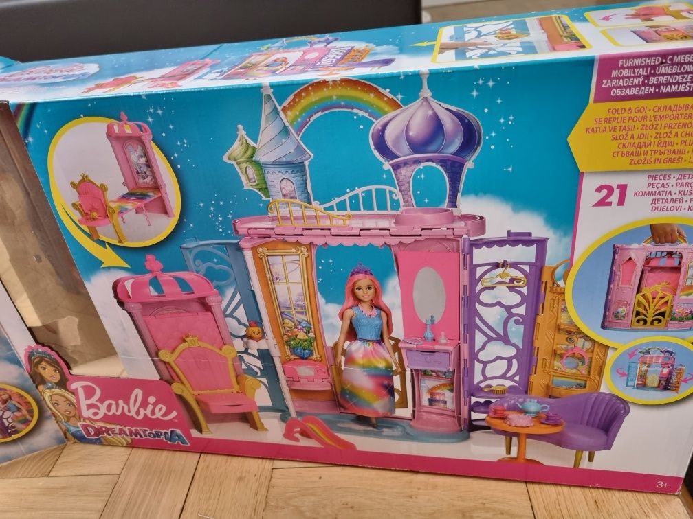 Barbie Dreamtopia Składany domek zamek zabawka lalka