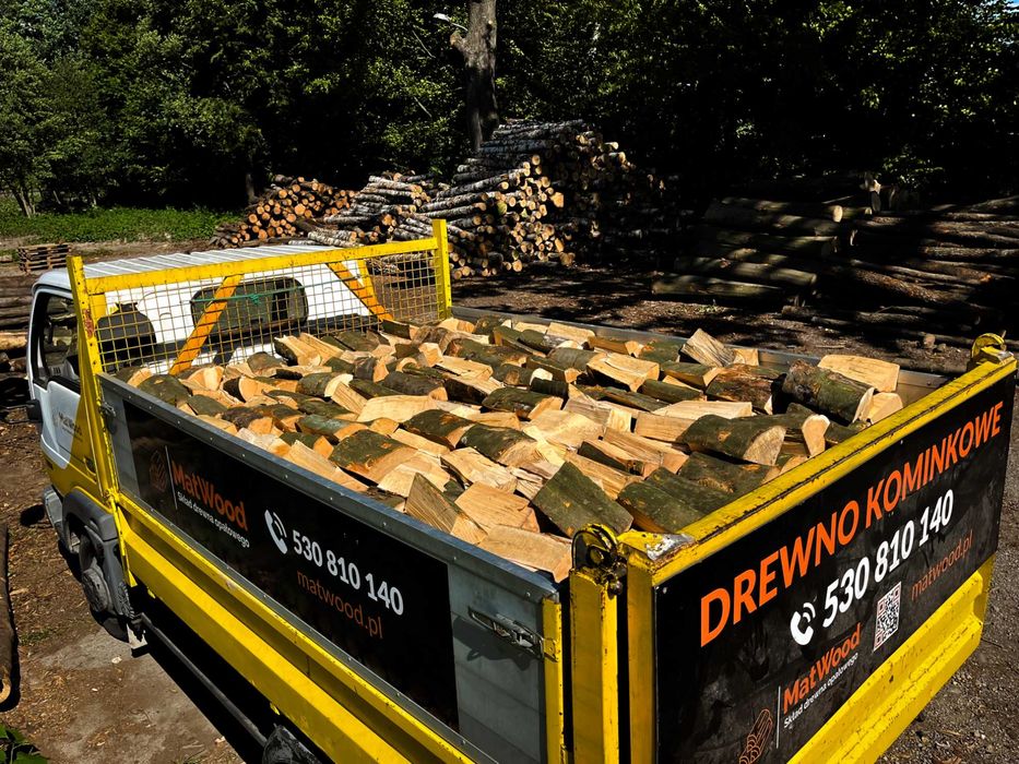 Drewno kominkowe opałowe DĄB BUK BRZOZA SOSNA OLCHA Transport GRATIS