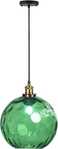 Lampa sufitowa wisząca industrial vintage szklana kula retro zielona