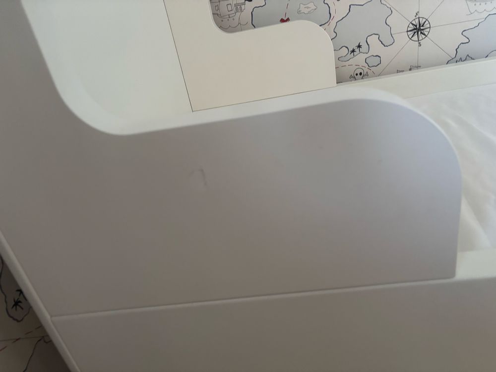 Łóżko łóżeczko Ikea Busunge rozsuwane 80x200 plus materac ikea