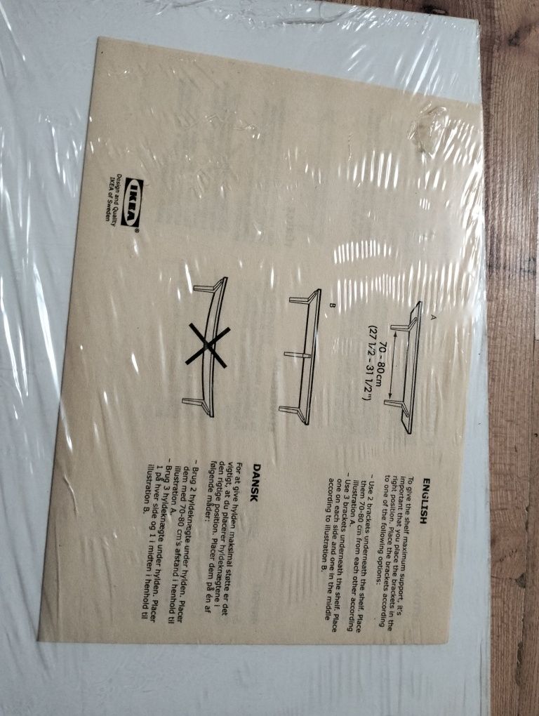 Półka wisząca biała ikea