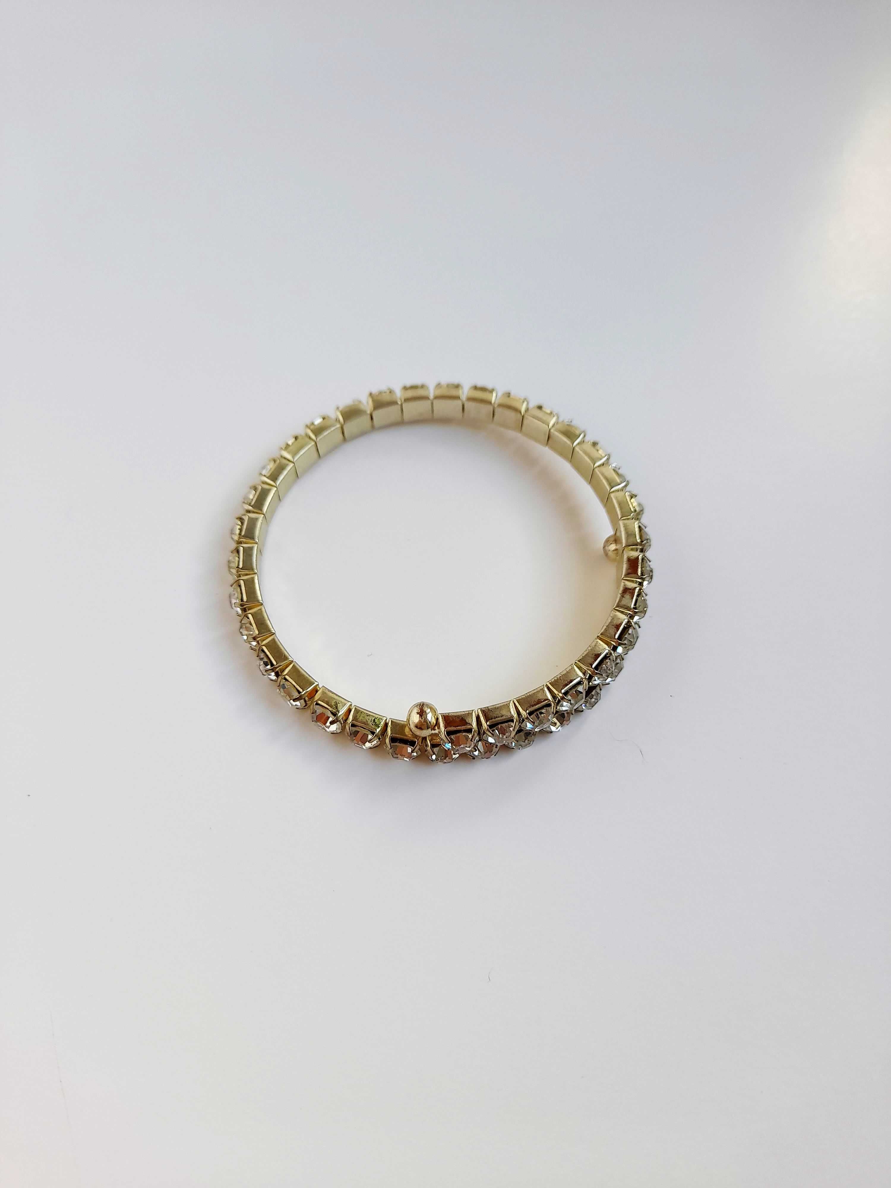 Pulseira bracelete de strass brilhantes