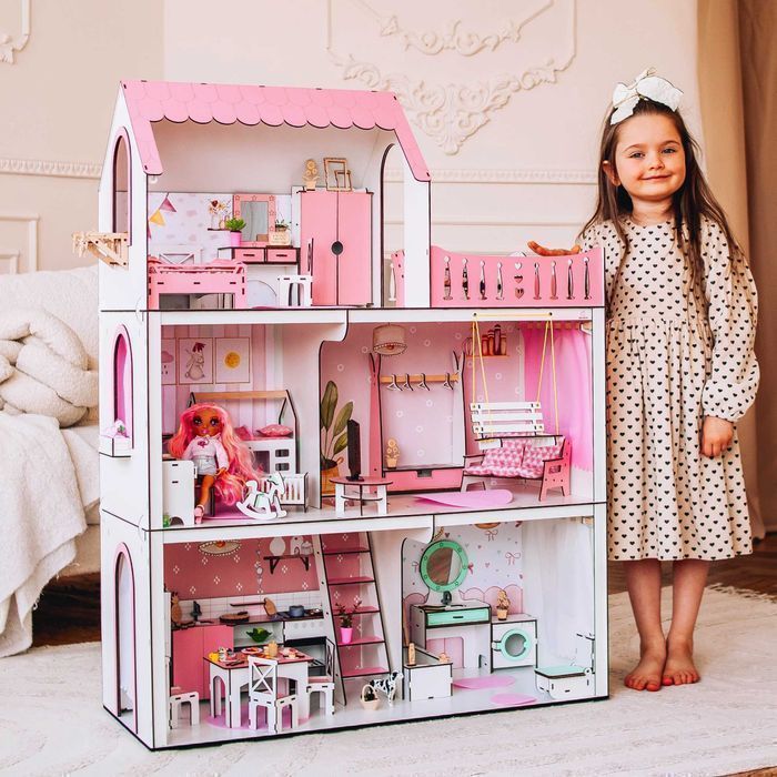 Ляльковий будинок Кукольный Домик +подарок мебель Барби