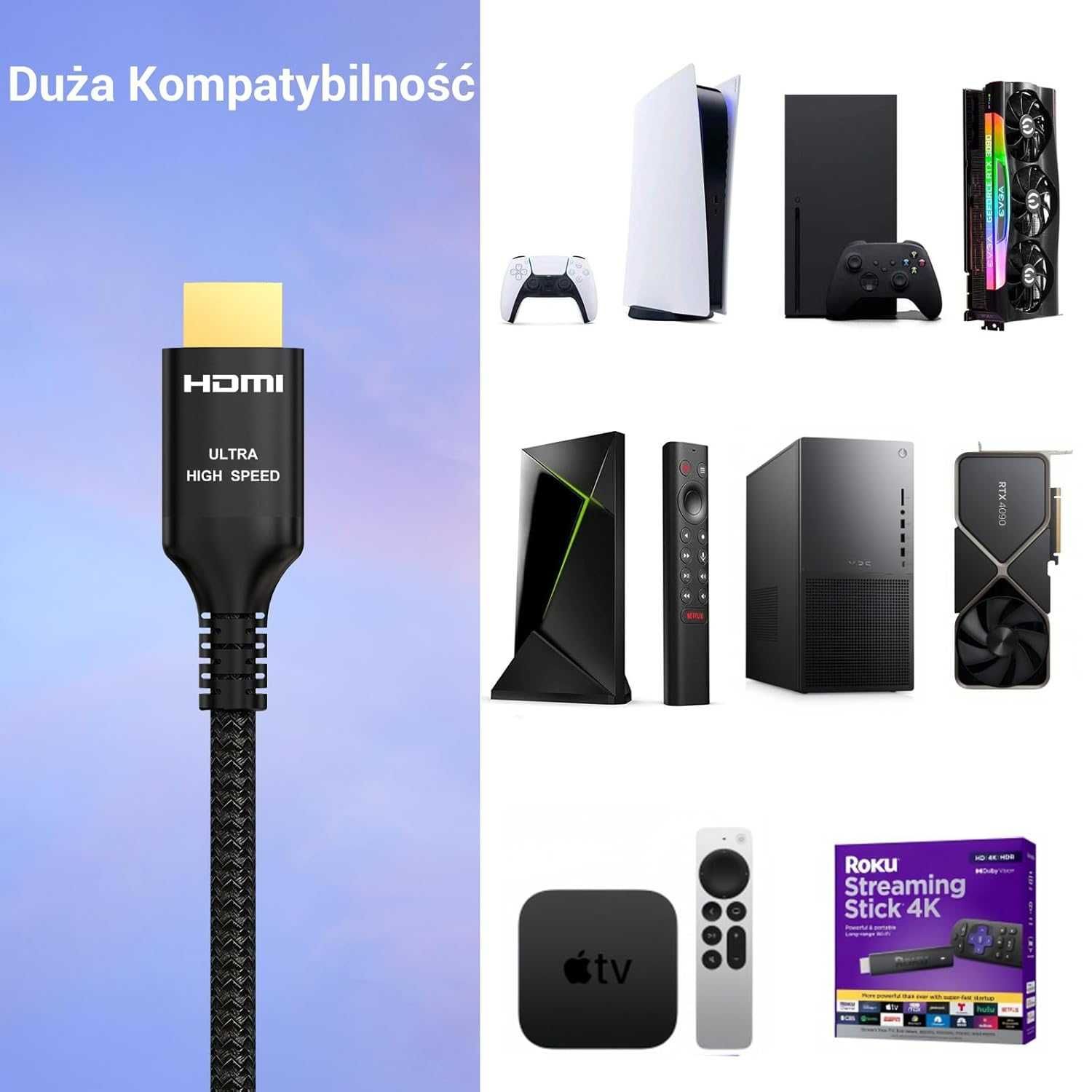Etseinri Cabo kabel HDMI 48 Gb/s 2 Metry 2.1 8K Ultra High Speed