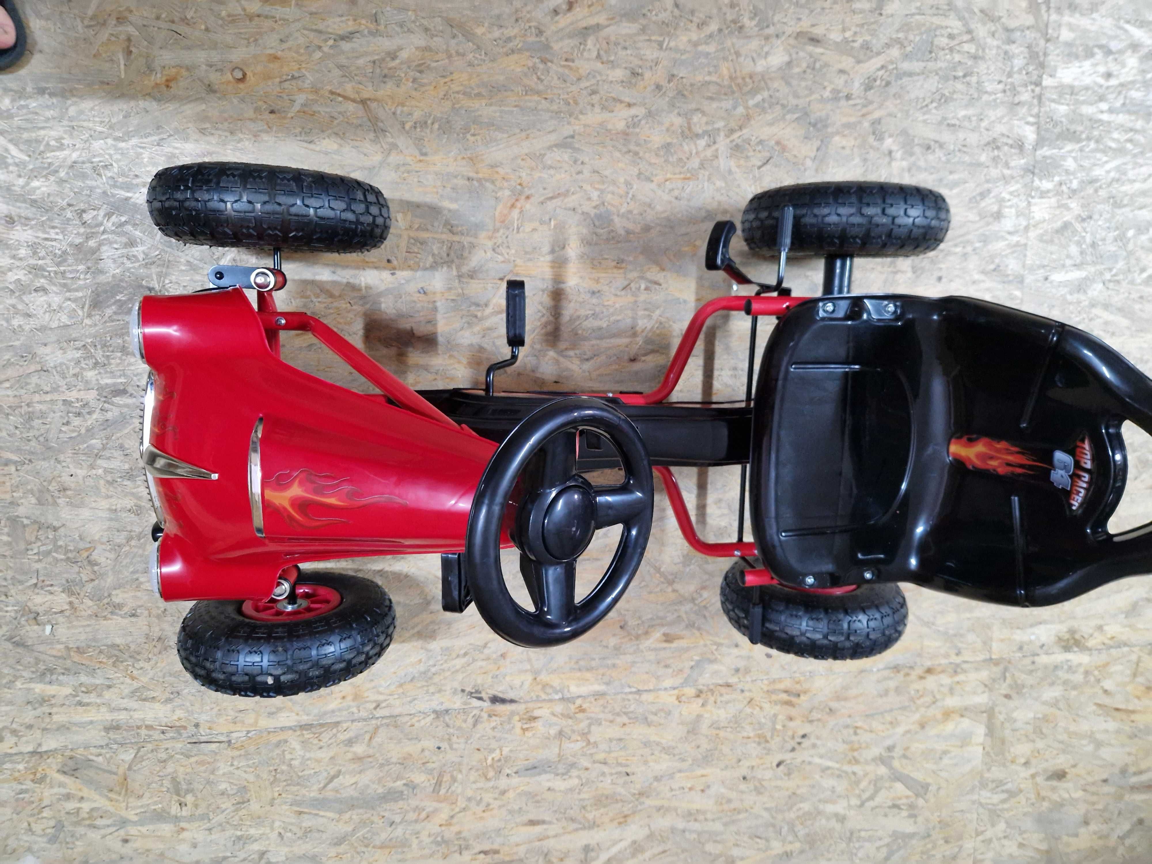 Gokart na pedały Top Racer 64 pompowane koła Red