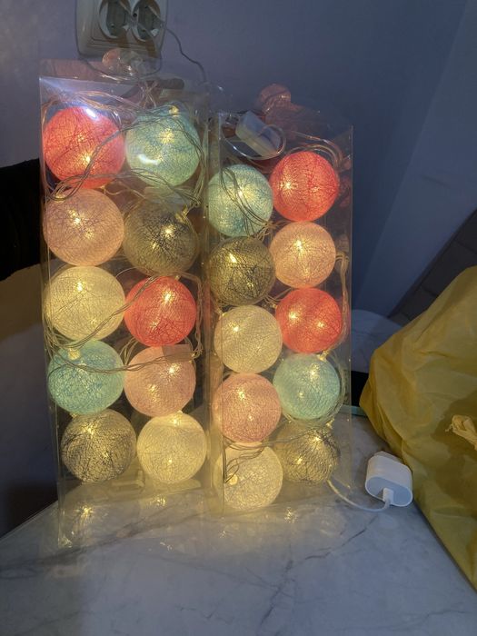 Гірлянди штора Роса а світящі шаріки