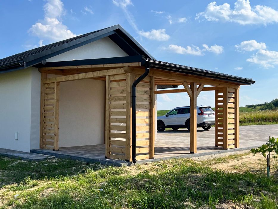 Wiata zadaszenie altana poliwęglan ruchome deseczki uslugi stolarskie