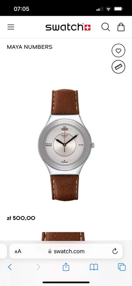 Zegarek Swatch w kolorze brązowym