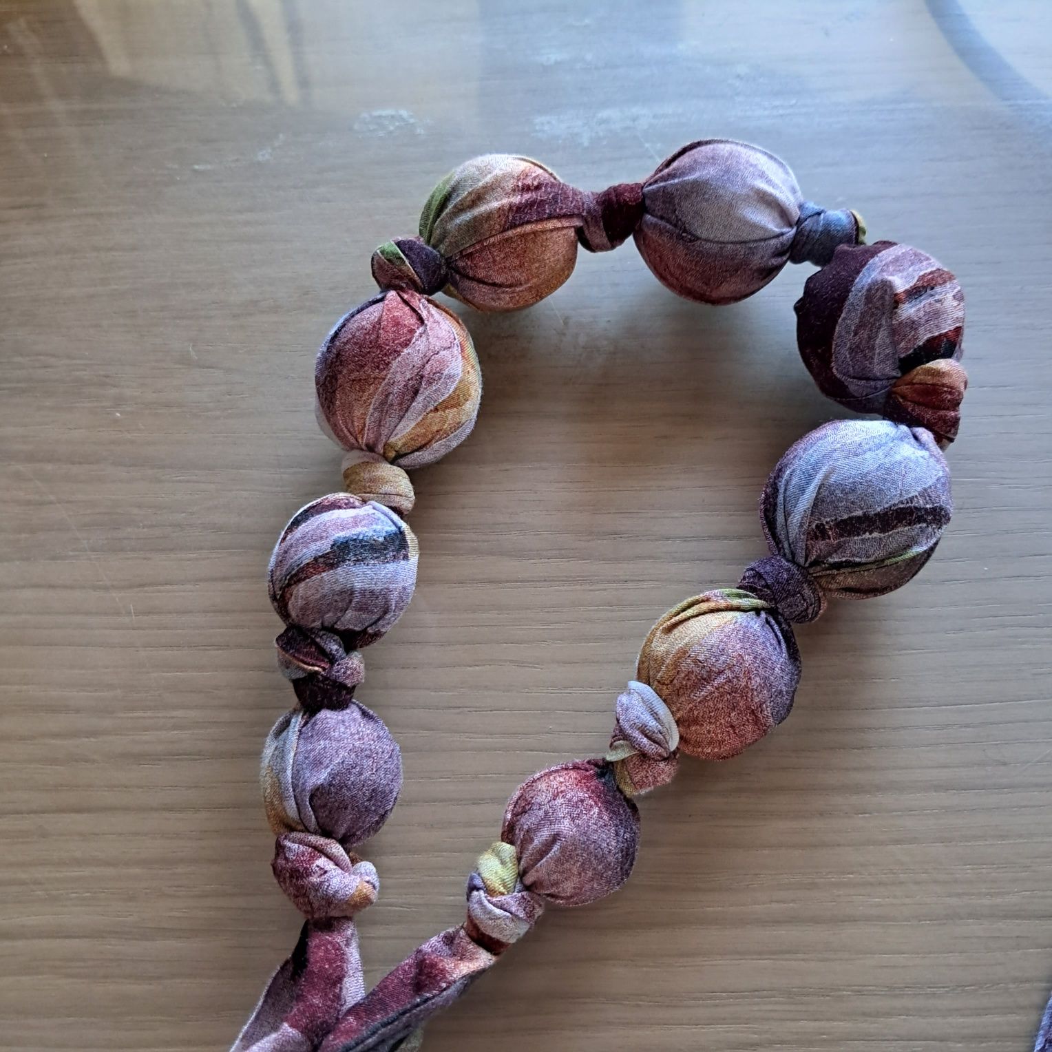 Naszyjnik korale pasek Handmade
