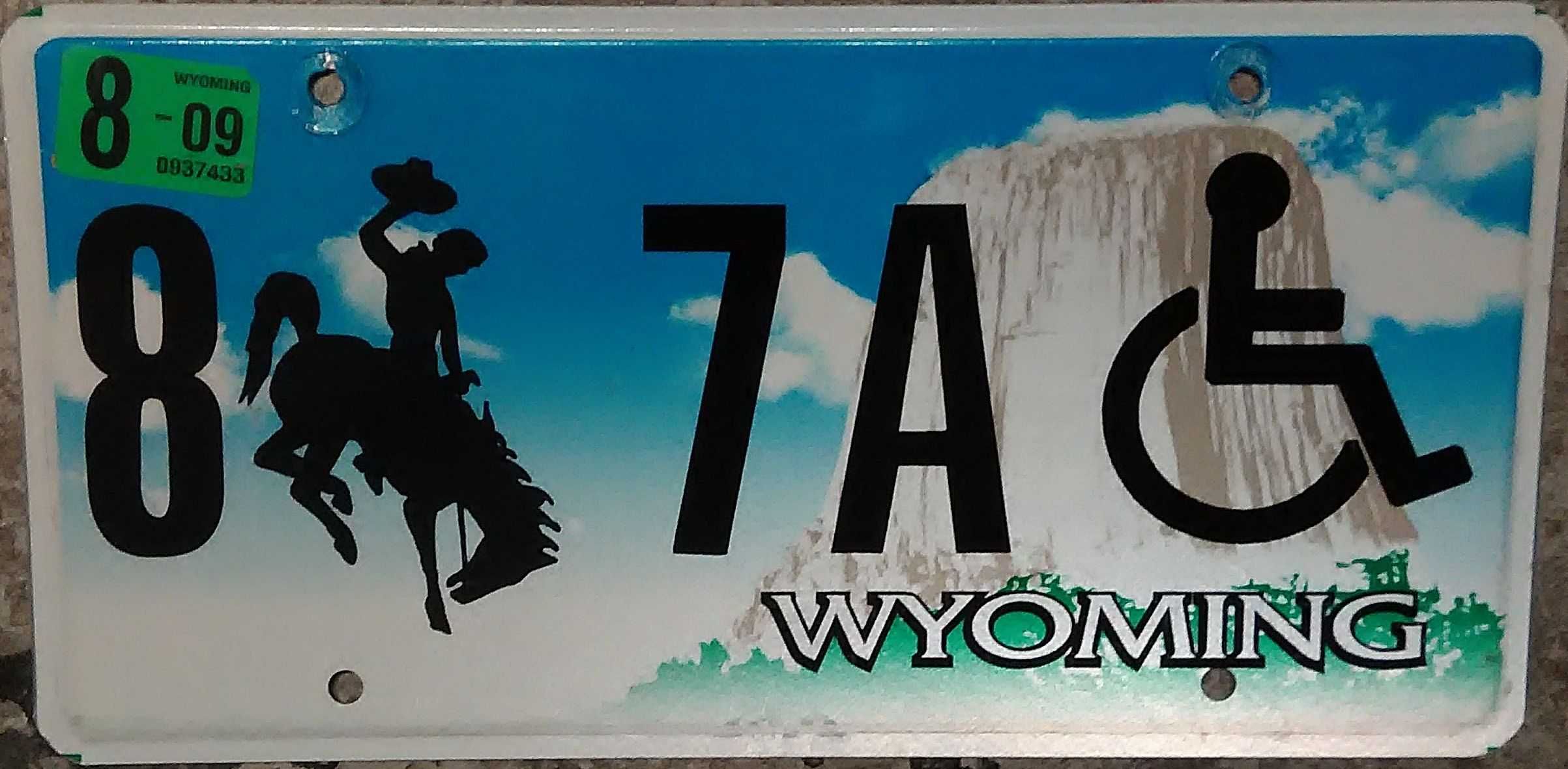 Tablica rejestracyjna WYOMING USA oryginalna!!